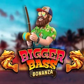 Bigger Bass Bonanza slot logo by Pragmatic Play at Bigwin Casino